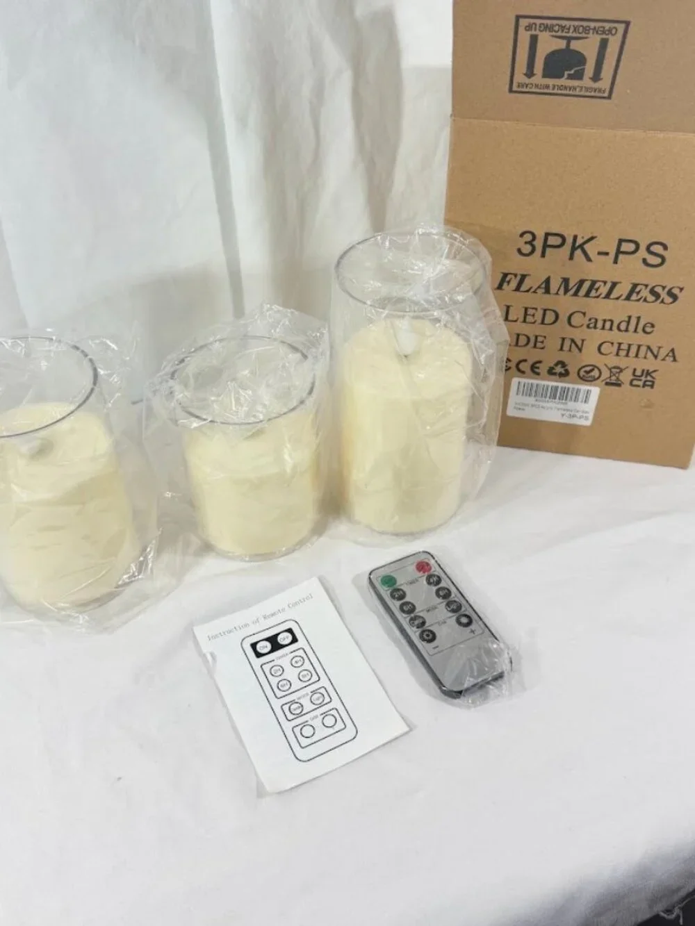Flameless Candles Battery Operated with Remote Timer, Acrylic Flickering LED